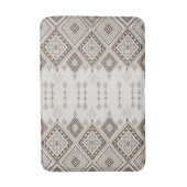 Desert Harmony Brown Moroccan Geometric Tribal バスマット (正面縦)