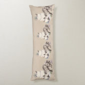 Desert Hyena Birthday – Minimal Botanical Illustra ボディピロー (裏面 (縦))