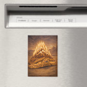 Desert king tortoise birthday cake mountain マグネット (インサイチュ (食洗機))