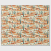 Desert Landscape Cactus ラッピングペーパー (フラット)