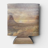 Desert Landscape Monument Valley And Cloudy Sky 缶クーラー (正面)
