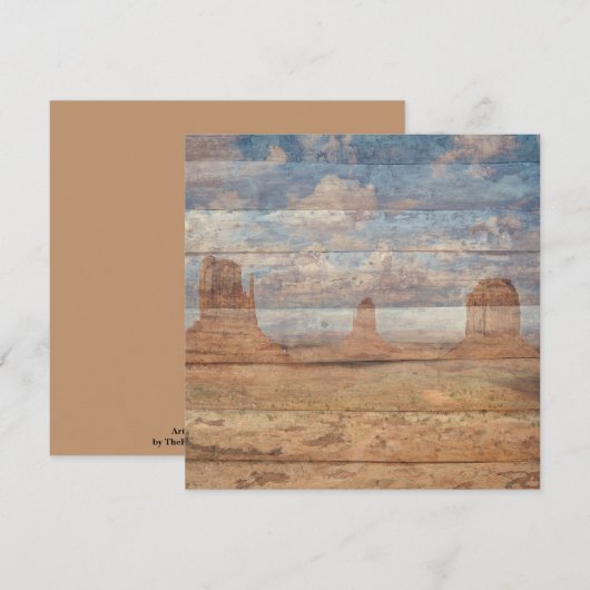 Desert Landscape Sandstone Buttes And Heavenly Sky カード (正面/裏面)