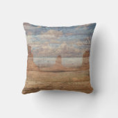 Desert Landscape Sandstone Buttes And Heavenly Sky クッション (裏面)