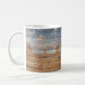 Desert Landscape Sandstone Buttes And Heavenly Sky コーヒーマグカップ (左)
