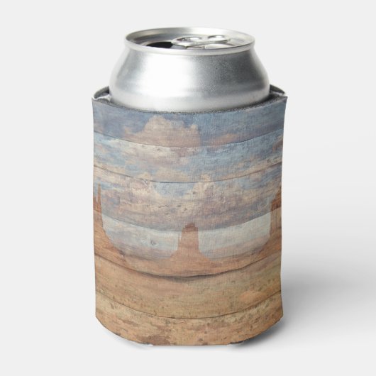 Desert Landscape Sandstone Buttes And Heavenly Sky 缶クーラー (缶正面)