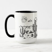 Desert Landscape with Cacti nature マグカップ (左)