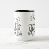 Desert Landscape with Cacti nature マグカップ (中央)
