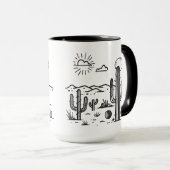 Desert Landscape with Cacti nature マグカップ (正面右)