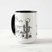 Desert Landscape with Cacti nature マグカップ (正面左)