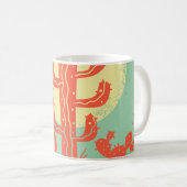 Desert landscape with Cactuses and cow skull. Vint コーヒーマグカップ (正面右)