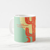 Desert landscape with Cactuses and cow skull. Vint コーヒーマグカップ (正面左)