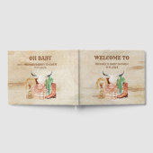 Desert Little Cowboy Baby Shower Western ゲストブック (全面)