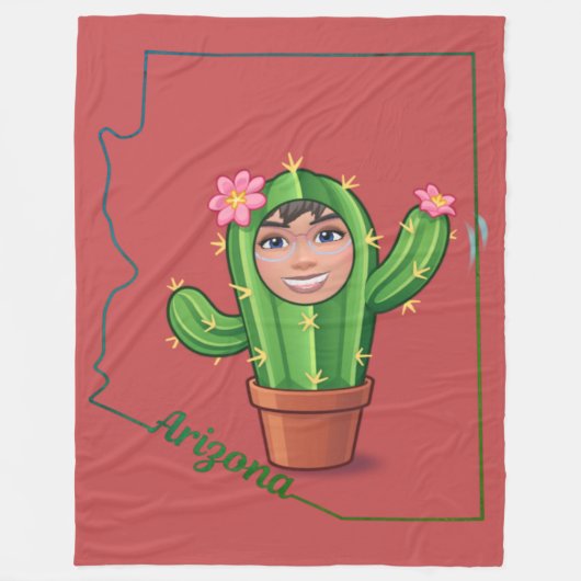 Desert Lotus フリースブランケット (正面)