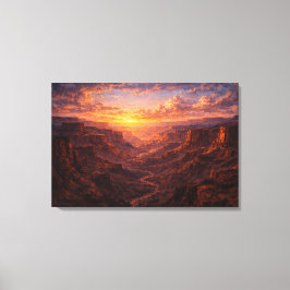 Desert Majesty: The Radiant Canyon キャンバスプリント