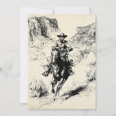 Desert Mexican Spanish Cowboy Birthday Party 招待状 (裏面)