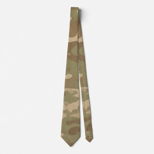Desert Military Camouflage Pattern ネクタイ (正面)