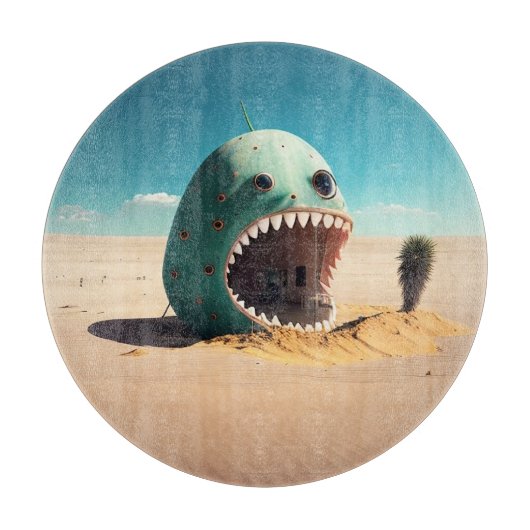 Desert monster house カッティングボード (正面)