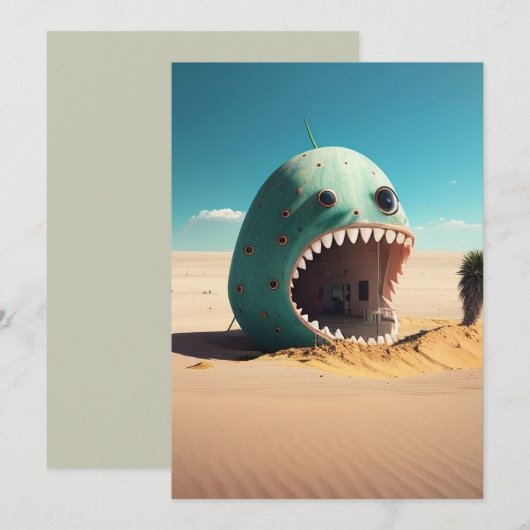 Desert monster house サンキューカード (正面/裏面)