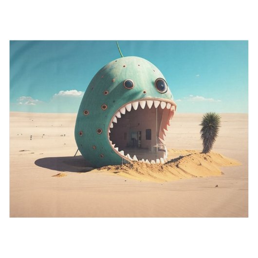 Desert monster house テーブルクロス (正面(横))