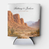 Desert Mountain Landscape Southwestern Wedding 缶クーラー (正面)