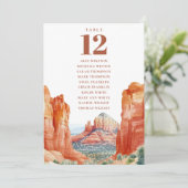 Desert Mountain Table Number Seating Chart 招待状 (スタンド正面)