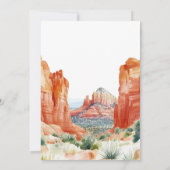 Desert Mountain Watercolor Destination Wedding セーブザデート (裏面)