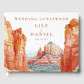 Desert Mountain Watercolor Wedding ゲストブック (正面)