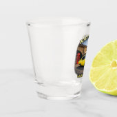 Desert Muscle Retro Car Design ショットグラス (左)