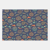 Desert Night Fireworks Celebration Pattern ラッピングペーパーシート (正面)