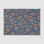 Desert Night Fireworks Celebration Pattern 薄葉紙 (正面)