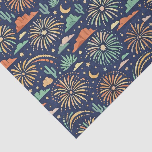 Desert Night Fireworks Celebration Pattern 薄葉紙 (詳細)