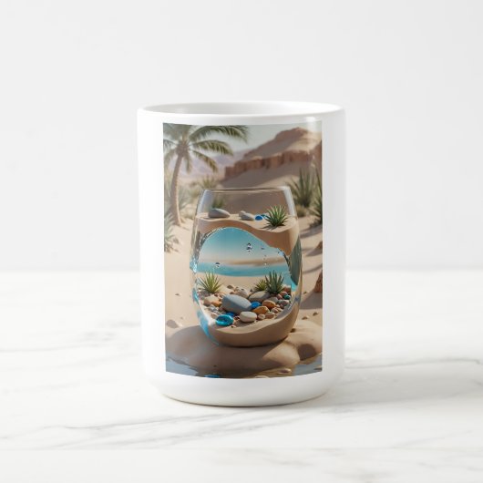 Desert Oasis Glass Mug コーヒーマグカップ (中央)