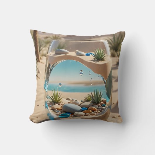 Desert Oasis Glass Pillow クッション (正面)