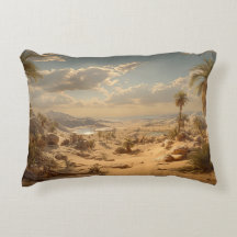 Desert Oasis Palm Trees Pillow Dekokissen