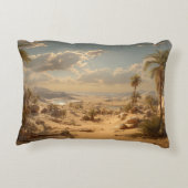 Desert Oasis Palm Trees Pillow Dekokissen アクセントクッション (裏面)