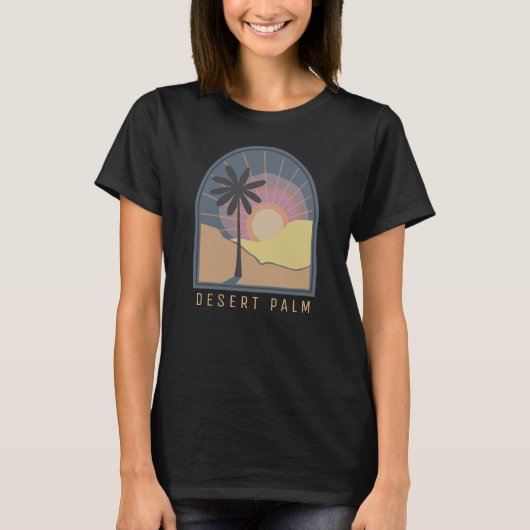 Desert Palm (Blue) T-Shirt Tシャツ (正面)
