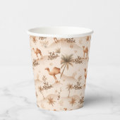Desert Palms & Camels Paper Cups – Brown Theme 紙コップ (右)