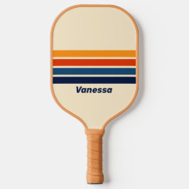 Desert Retro Rainbow Across Striping with Name ピックルボールラケット