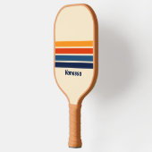Desert Retro Rainbow Across Striping with Name ピックルボールラケット (左)