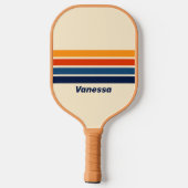 Desert Retro Rainbow Across Striping with Name ピックルボールラケット (裏面)