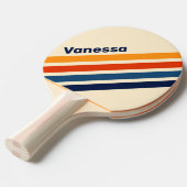 Desert Retro Rainbow Angled Striping with Name 卓球ラケット (正面アングル)