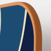 Desert Retro Rainbow Circle Stripe with Name ピックルボールラケット (左詳細)