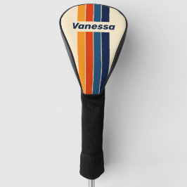 Desert Retro Rainbow Pin Striped with Name ゴルフヘッドカバー