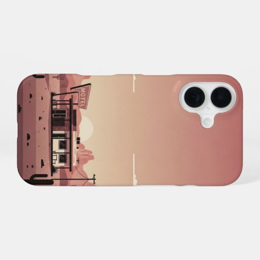 Desert Road Motel iPhone 16ケース (裏面横)