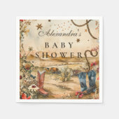 Desert Rodeo Western Baby Shower スタンダードカクテルナプキン (正面)