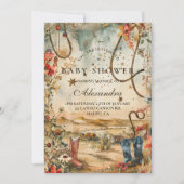 Desert Rodeo Western Baby Shower 招待状 (正面)