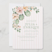 Desert Rose and Cactus Wedding 招待状 (正面)