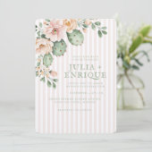 Desert Rose and Cactus Wedding 招待状 (スタンド正面)