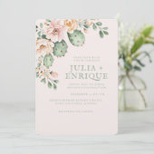 Desert Rose and Cactus Wedding 招待状 (スタンド正面)