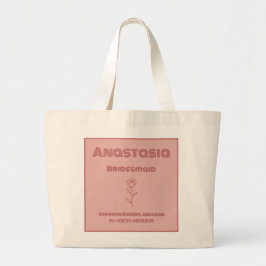 Desert Rose Bridesmaid Tote Bag – Boho ラージトートバッグ